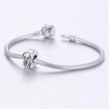 925 Silver Halloween Skeleton Charm Bead for Bracelet Necklace