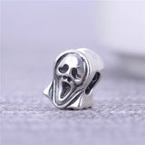 925 Silver Halloween Skeleton Charm Bead for Bracelet Necklace