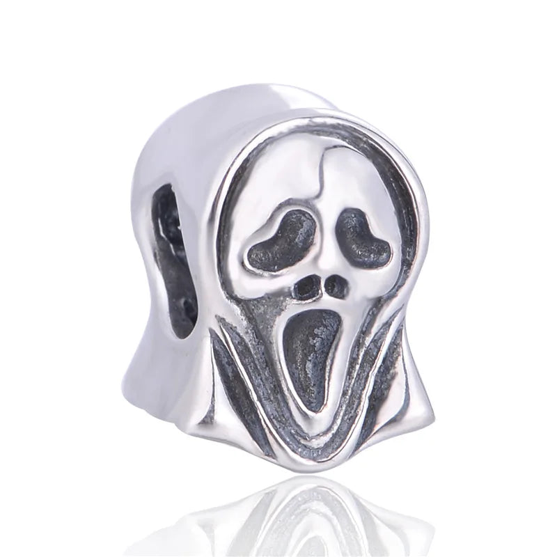 925 Silver Halloween Skeleton Charm Bead for Bracelet Necklace