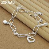 925 Silver Hand Clip Pendant Bracelet for Women