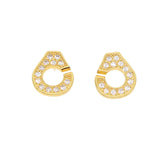 925 Silver Handcuff CZ Wedding Earrings Clear CZ Women