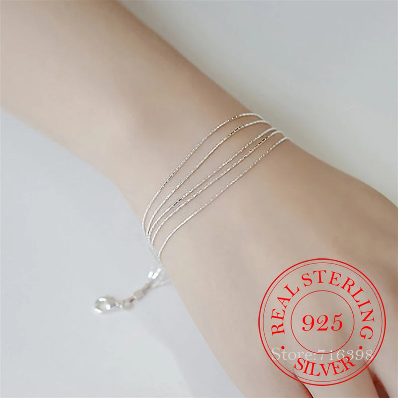 925 Silver Charm Bracelet For Women Jewelry Brincos