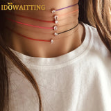 925 Silver Boho Necklace Heart Square CZ Choker