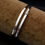 925 Silver Rope Name Bracelet Double Layer Personalized Jewelry