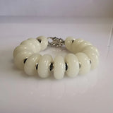 925 Silver Glass Bead Bracelet Glow In The Dark