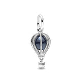 925 Silver Happy Birthday Balloon Charm Bead Bracelet DIY Gift