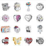925 Silver Heart Animal Beads for Charm Bracelet