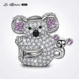 925 Silver Heart Animal Beads for Charm Bracelet