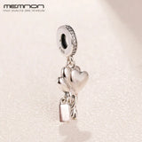 925 Silver Heart Balloons Pendant Enamel Charms Beads - DIY Women
