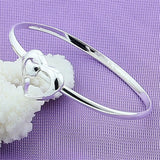 925 Silver Heart Bangle Wedding Charm Party Jewelry Gift
