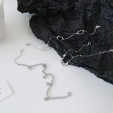 925 Silver Heart Bead Bracelet for Women, Multi-layered INS Bracelet