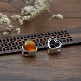 925 Sterling Silver Heart Beads Charm Bracelet Jewelry