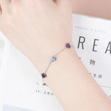 925 Silver Heart Chain Bracelets Women Jewelry GaaBou