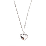 925 Silver Heart Chain Choker Necklace Wide Fine Jewelry