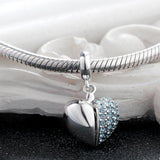 925 Silver Heart Charm Bead for European Bracelet Necklace