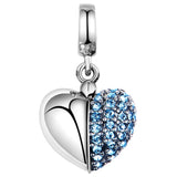 925 Silver Heart Charm Bead for European Bracelet Necklace