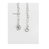 925 Silver Heart Charm Bracelet - 7.5 Inch