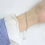 925 Silver Heart Charm Bracelet - 7.5 Inch