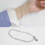 925 Silver Heart Charm Bracelet - 7.5 Inch