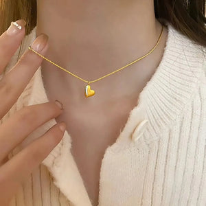 925 Sterling Silver Heart Choker Necklace for Women Wide Fine Jewelry
