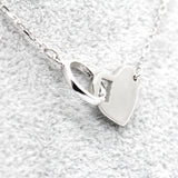 925 Silver Heart Circle Pendant Necklace Romantic Jewelry for Women Girls