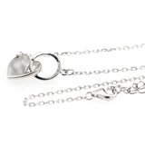 925 Silver Heart Circle Pendant Necklace Romantic Jewelry for Women Girls