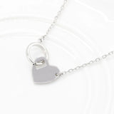 925 Silver Heart Circle Pendant Necklace Romantic Jewelry for Women Girls