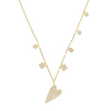 925 Silver Heart CZ Pendant Necklace for Women Jewelry