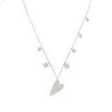 925 Silver Heart CZ Pendant Necklace for Women Jewelry