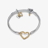 925 Silver Heart Closure Bracelet for Women