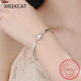 925 Silver Heart Cut Moissanite Gemstone Bracelet for Women