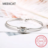 925 Silver Heart Cut Moissanite Gemstone Bracelet for Women