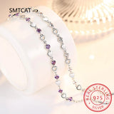 925 Silver Heart Cut Moissanite Diamond Bracelet For Women