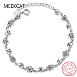 925 Silver Heart Cut Moissanite Diamond Bracelet
