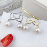 925 Silver Heart Stud Earrings Jewelry Parts Fittings