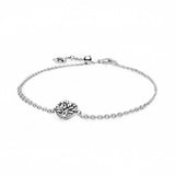 925 Silver Heart Family Tree Chain Bracelet Charm Beads Bangle