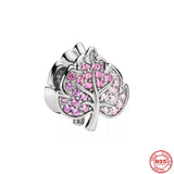 925 Silver Heart Leaf Paw Angel Dream Charms Beads Bracelet DIY