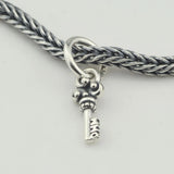 925 Silver Heart Lock Charm Bead fits European Troll 3.0mm Bracelet