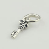 925 Silver Heart Lock Charm Bead fits European Troll 3.0mm Bracelet