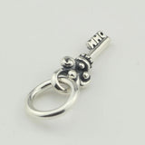 925 Silver Heart Lock Charm Bead fits European Troll 3.0mm Bracelet
