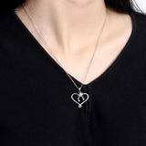 925 Silver Heart Love Infinity Stethoscope Nurse Necklace Graduation Gift