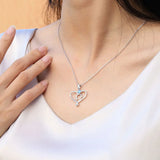 925 Silver Heart Love Infinity Stethoscope Nurse Necklace Graduation Gift