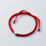 925 Silver Heart Red Rope Bracelet Women Friendship Jewelry