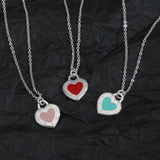 925 Silver Heart Necklace Bracelet Jewelry Set