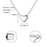 925 Silver Heart Necklace Women Wedding Choker Bridal Jewelry Kpop Gift