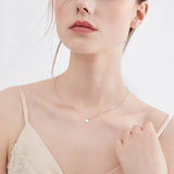 925 Silver Heart Necklace Women Wedding Choker Bridal Jewelry Kpop Gift