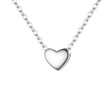 925 Silver Heart Necklace Women Wedding Choker Bridal Jewelry Kpop Gift