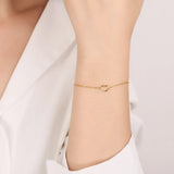 925 Silver Heart Pendant Bracelet for Women