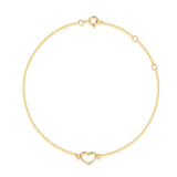 925 Silver Heart Pendant Bracelet for Women