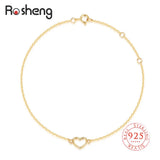 925 Silver Heart Pendant Bracelet for Women